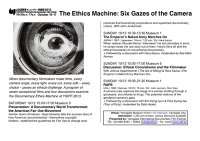 The Ethics Machine: Six Gazes of the Camera